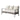 Charron Metal 3-person Patio Outdoor Sofa with Cushions and Wicker Decor